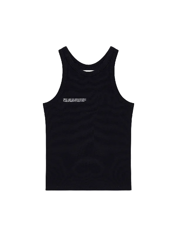 Women's Recycled Cotton Tank Top—black