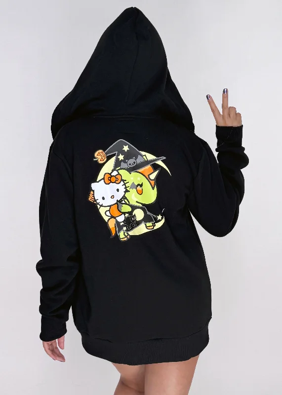 Sanrio Hello Kitty Spell Bound Kitty Unisex Zip Up Hoodie