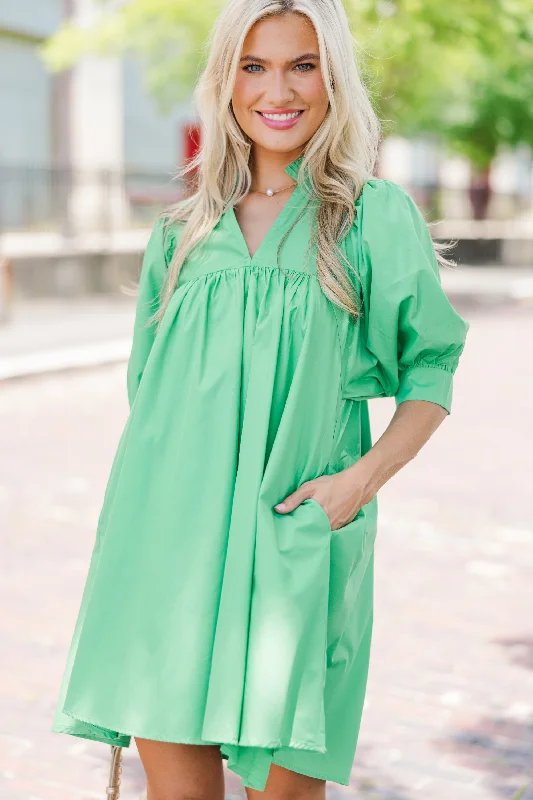 Serve You Well Green Babydoll Dress