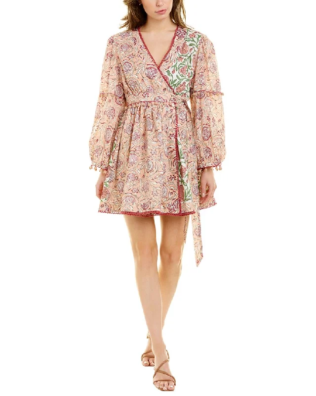 Ash & Eden Fara Mini Wrap Dress