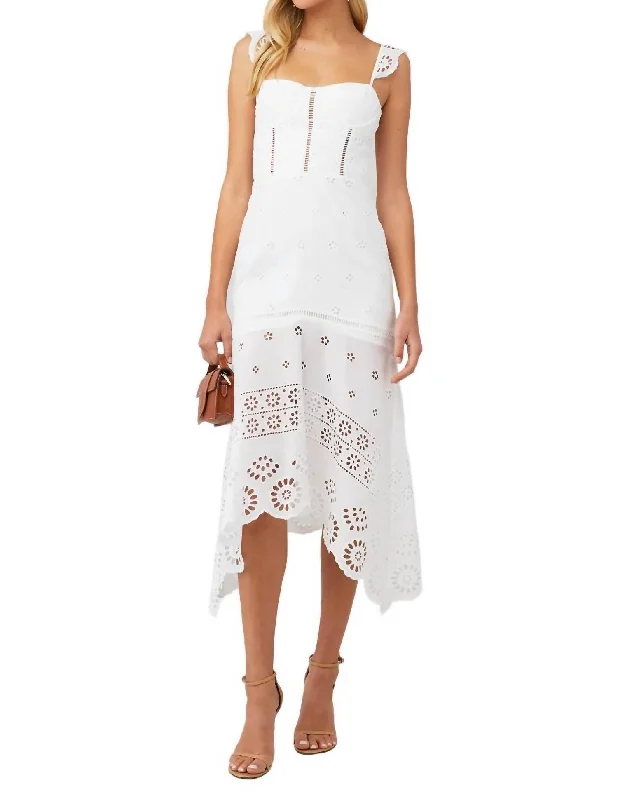 Irma Eyelet Maxi Dress In White