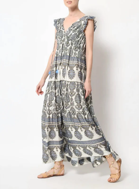 Jacqueline Maxi Dress In Siya Olive