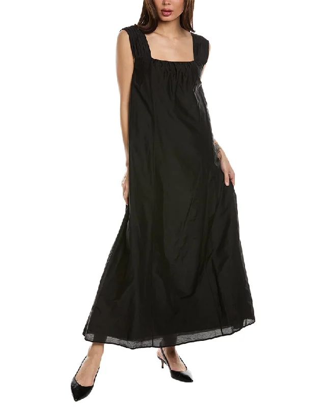 Merlette Rossetti Silk-Blend Maxi Dress