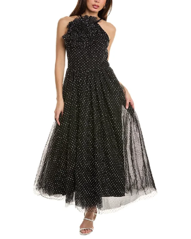 ML Monique Lhuillier Lilianna Tulle Maxi Dress