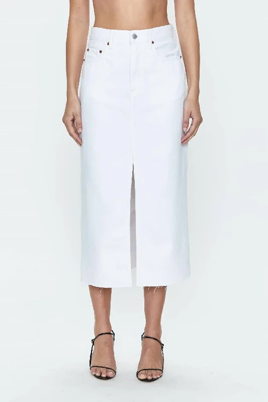 Alice Midi Skirt In White