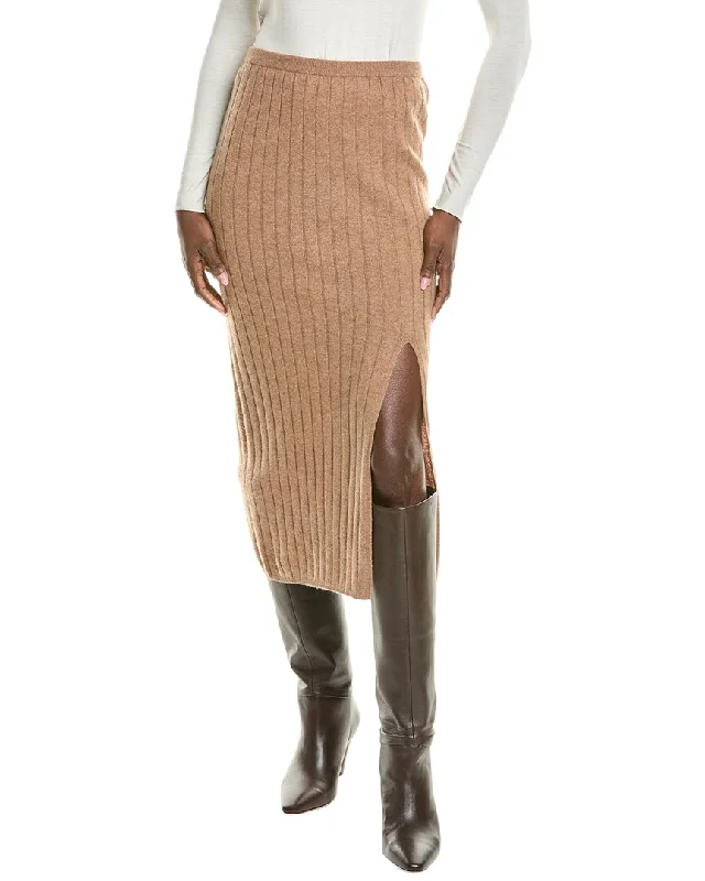 NAADAM Ribbed Wool & Cashmere-Blend Pencil Skirt