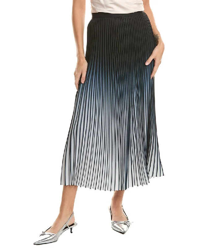 Reiss Marlie Ombre Pleated Midi Skirt