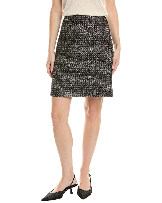 St. John Metallic Tweed Skirt