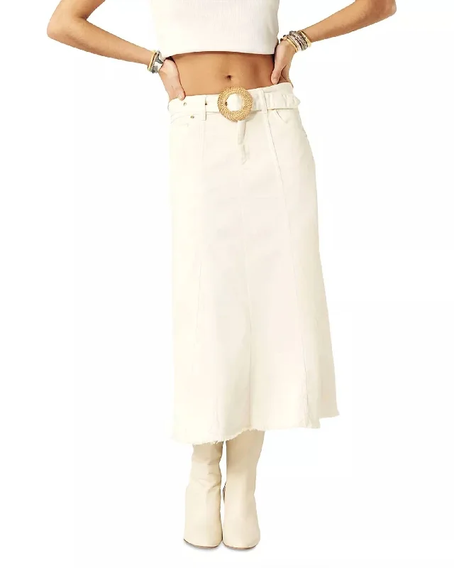 Tinna Midi Skirt In White