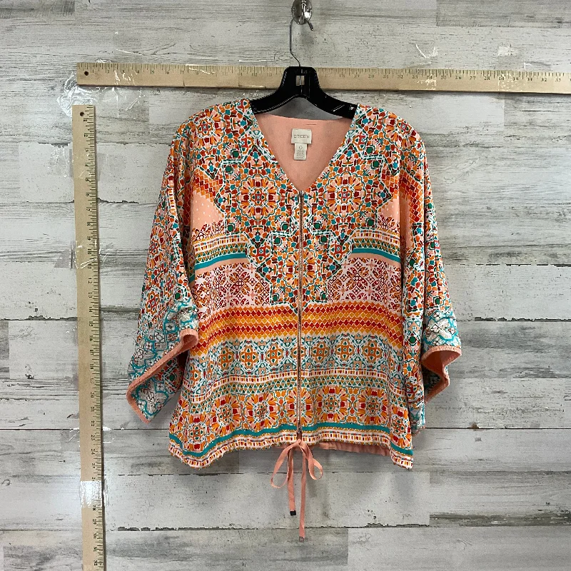 Top Short Sleeve By Chicos In Orange, Size: S