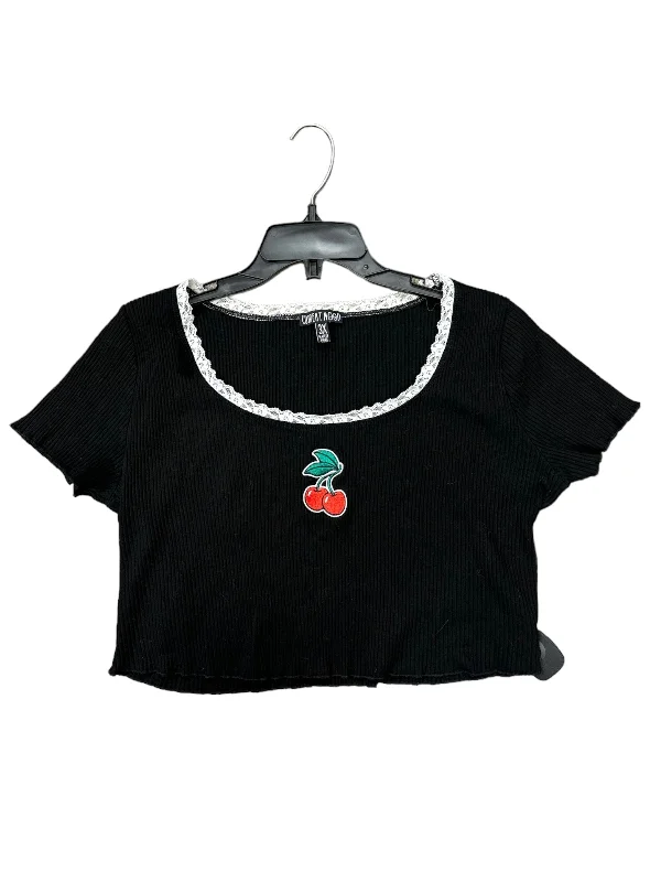 Top Short Sleeve By Cmc In Black, Size: 3x