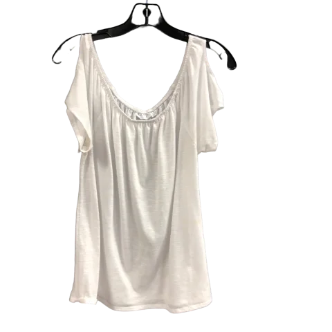 Top Short Sleeve By New York And Co In White, Size: M