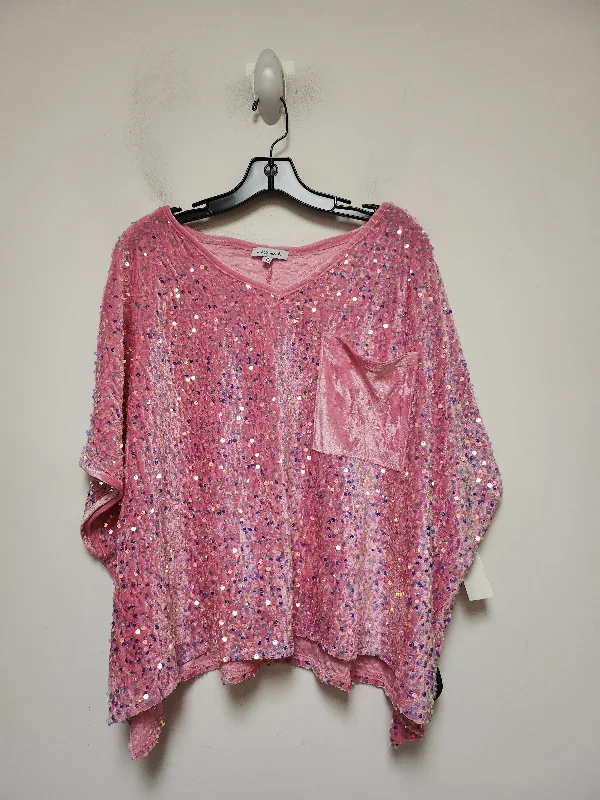 Top Short Sleeve By White Birch In Pink, Size: M