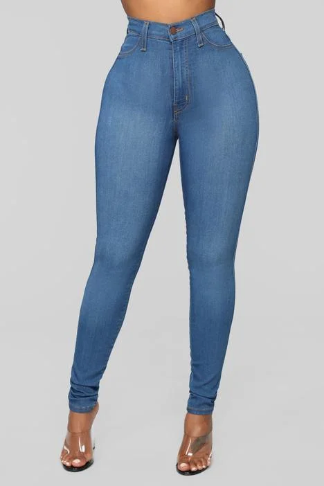 Women High Waist Skinny Jeans