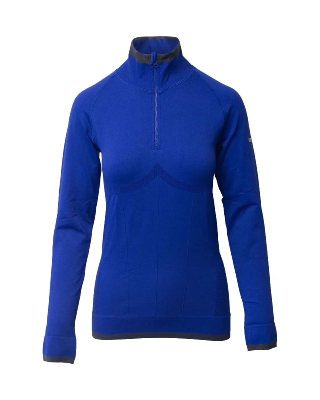 Stella McCartney For Adidas Half Zip Jacket in Blue Nylon