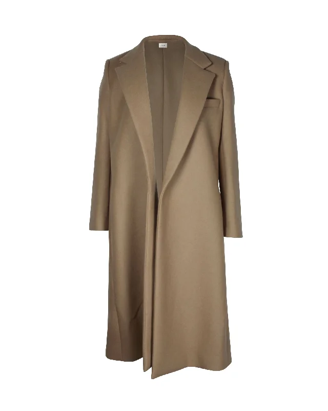 The Row Demi Trench Coat in Brown Wool