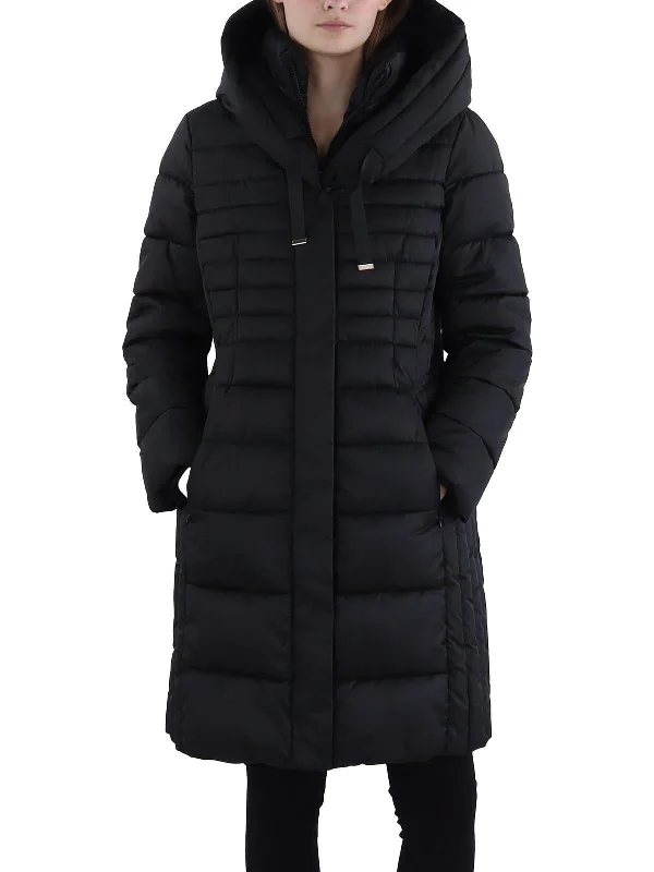 Womens Hooded Long Puffer Jacket