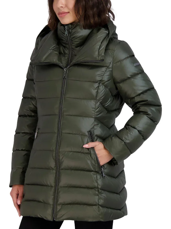 Womens Quilted Hooded Puffer Jacket