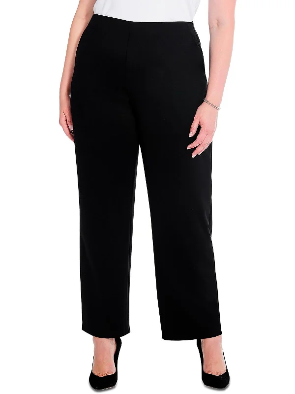 Plus Womens Ankle Wide-Leg Dress Pants