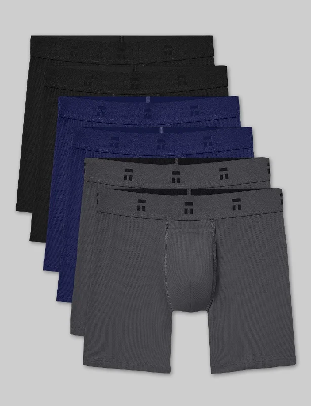 Air Mid-Length Boxer Brief 6" (6-Pack)