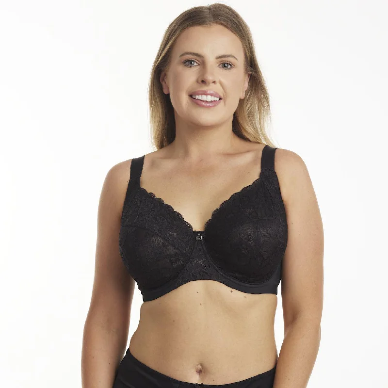 Dahlia Lace Premium Support Bra - Black