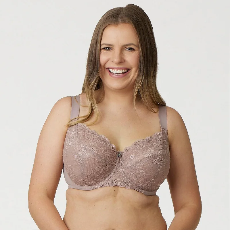 Peony Lace Premium Support Bra - Starlight