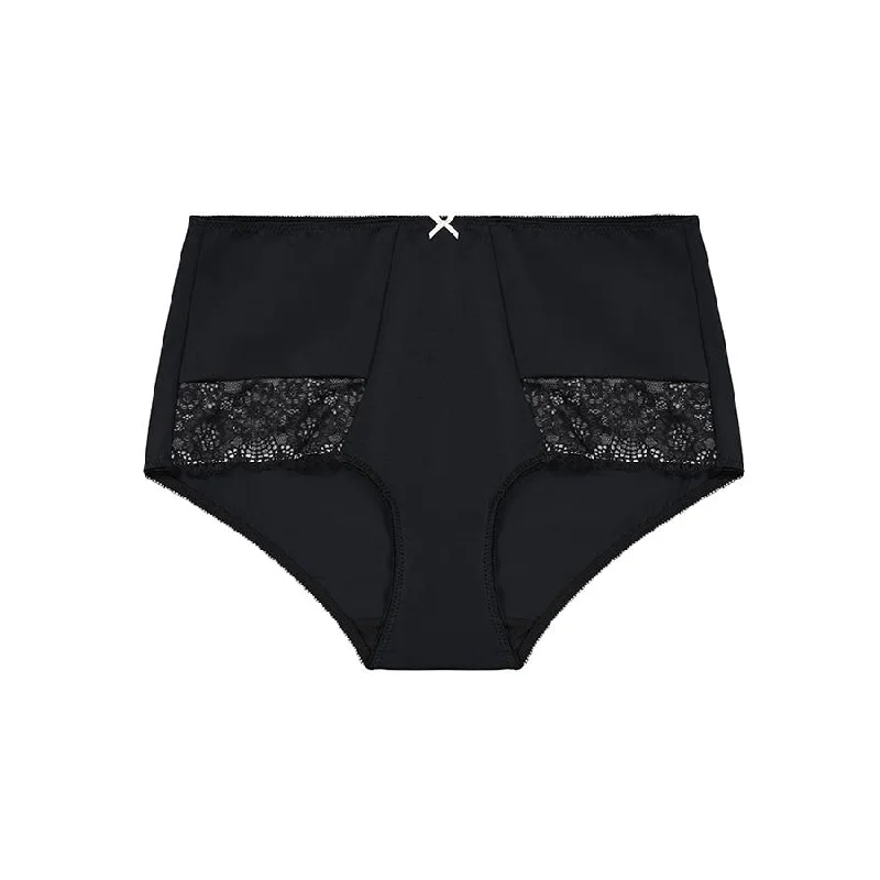 Peony Lace Full Brief - Black Heavenly Pink