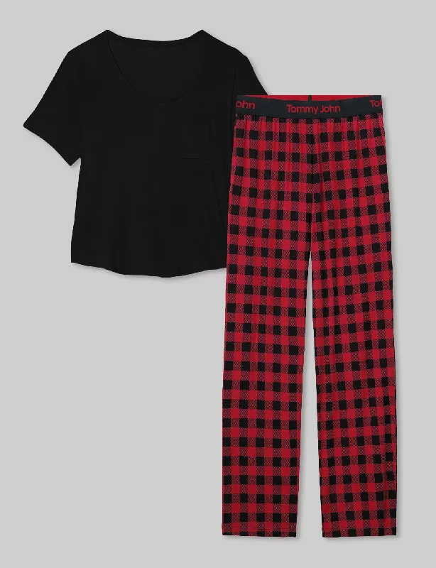 Black/Red Holiday Plaid