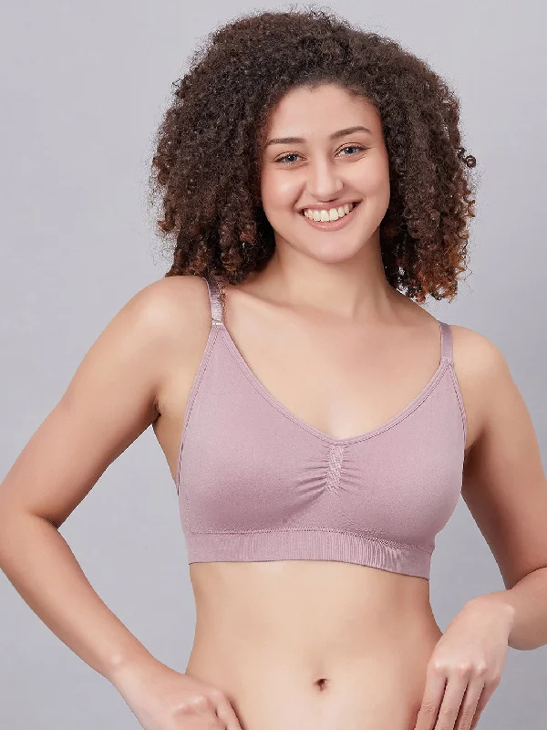 C9 AIRWEAR Solid Seamless Everyday Bra - Elderberry