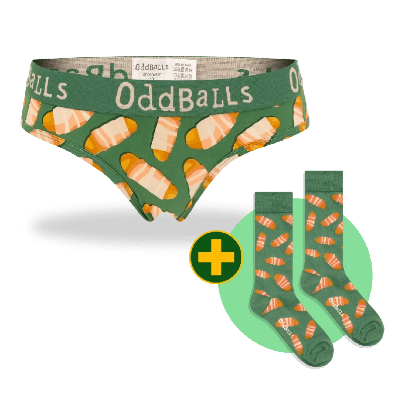 Pigs in Blankets Bundle - Ladies Brief + Socks Bundle