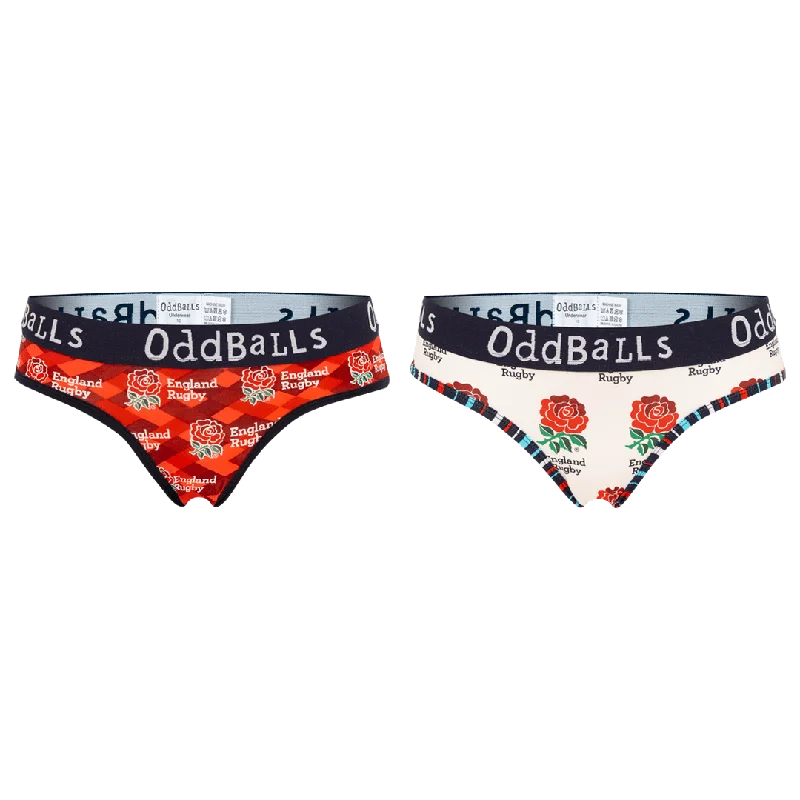 England Rugby Union Bundle - Home & Alternate Bundle - Ladies Briefs 2 Pack Bundle