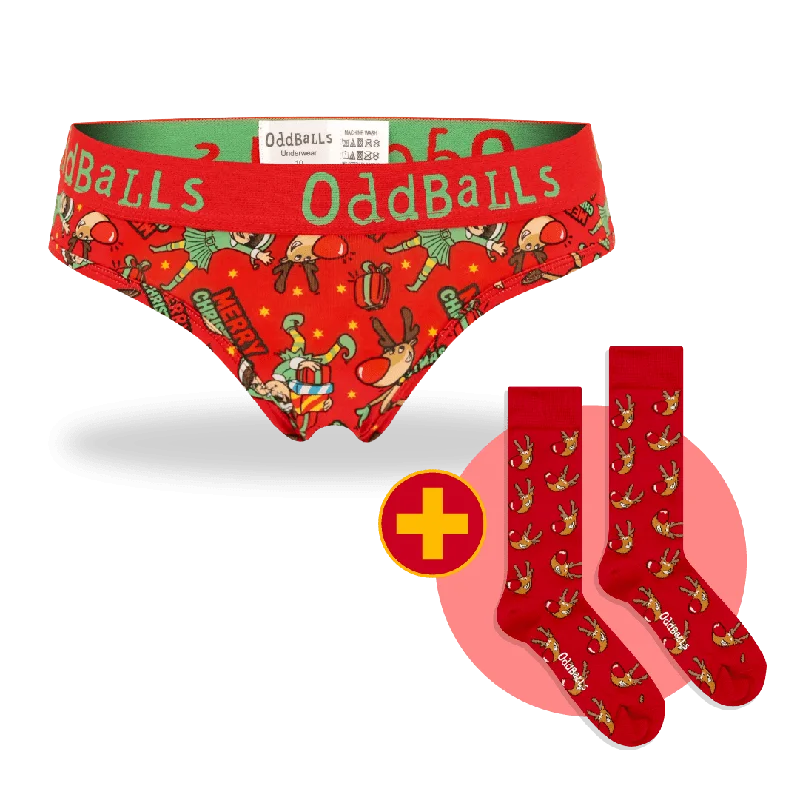 Rudolph Bundle - Ladies Brief + Socks Bundle