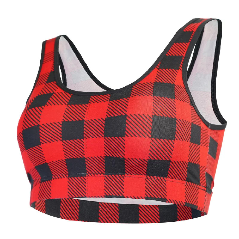 SHEATH Bamboo Plaid Padded Comfort Bralette