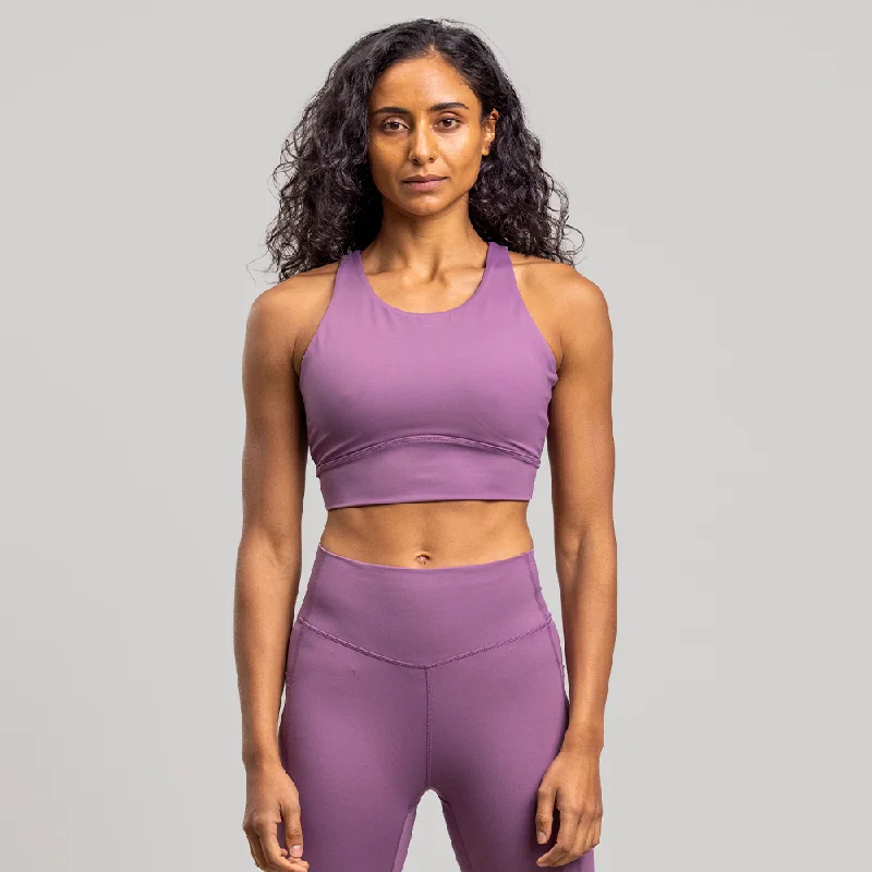 Velocity Sinuous Halter Neck Bra - Women's THISTLE