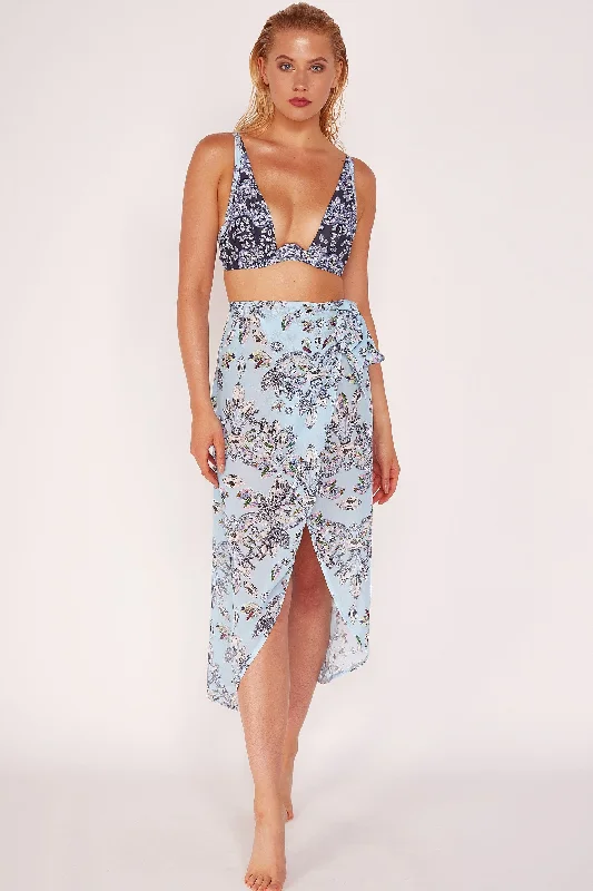 Jewel Print Sheer Beach Sarong